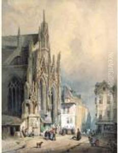 Geanimeerd Stadsgezicht (1839) by Francois Antoine Bossuet