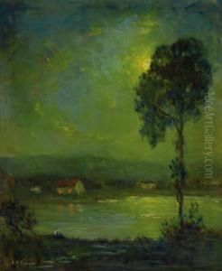 Sunset Across The Lake by Joseph Henry Boston