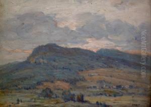 Rolling Clouds Over A Landscape by Joseph Henry Boston