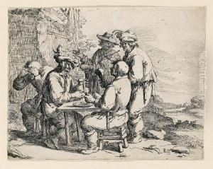 The Drunkards by Andries Dirksz. Both