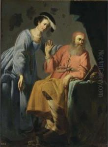 The Steadfast Philosopher by Andries Dirksz. Both