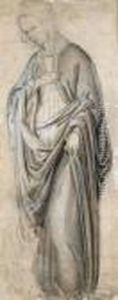 A Drapery Study For A Virgin Annunciate