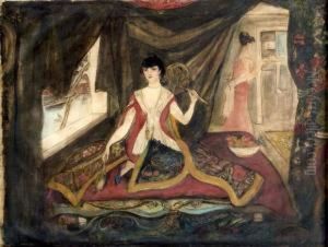 Femme A L'eventail by Georges Bottini