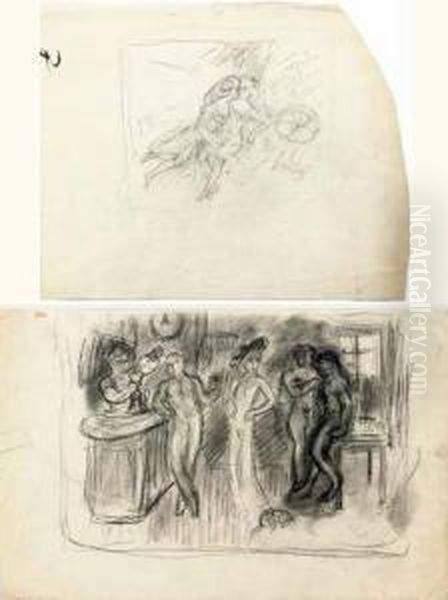 Deux Dessins A La Mine De Plomb - view 1