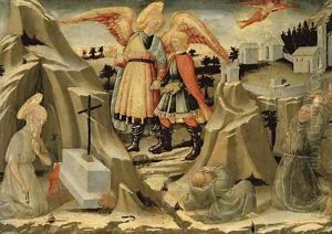 Tobias and the Angel, the Penitence of Saint Jerome and the Stigmatization of Saint Francis by Nero di Bicci