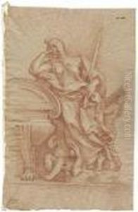 Trauernde Justitia Aus Dem Grabmal Urban Viii Von Bernini Inst. Peter In Rom