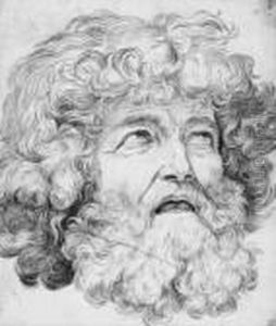 Kopf Eines Mannes Mit Bart by Edme Bouchardon
