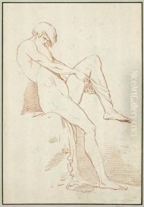 Etude D'homme Remettant Un Bas