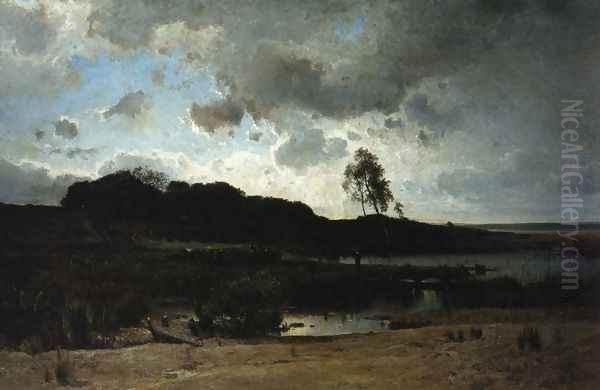 On the Banks of a Pond, Lacanau - view 1
