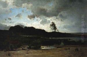 On the Banks of a Pond, Lacanau by Amedee Baudit