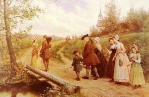 Sunday Morning by Jennie Augusta Brownscombe