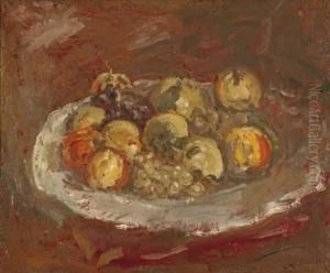 Nature Morte Aux Raisins Et Pommes by Georges Bouche