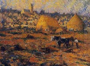 A Winter Afternoon in Auvers by Emilio Boggio