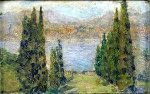 Les Cypres Du Lac De Garde