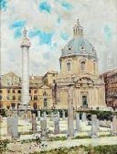 Le Forum De Trajan, Rome by Joseph-Felix Bouchor