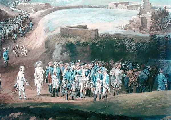 The Siege of Yorktown, 1st-17th October 1781 (detail of the central group) 1784 - view 1