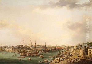 The Outer Harbor of Brest 1773 by Louis Nicolael van Blarenberghe
