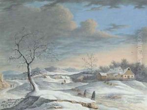 Collecting wood on a winter's day