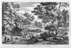 Sudliche Landschaften Mit Figuren Und Waldlandschaften by Adriaen Frans Boudewijns