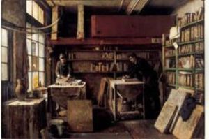 L'atelier De Lithographie by Alois Boudry