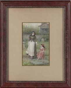 Hester And Pearl In The Graveyard by George Henry Boughton