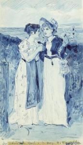 Der Scheidende Gast. [the Outgoing Guest]. by George Henry Boughton