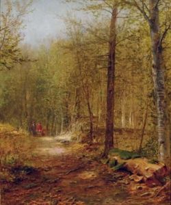 Figures On A Path Through The Forest by George Henry Boughton