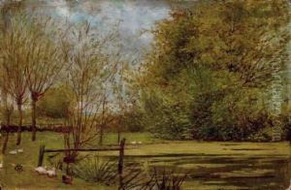 Ducks By A Pond - view 1