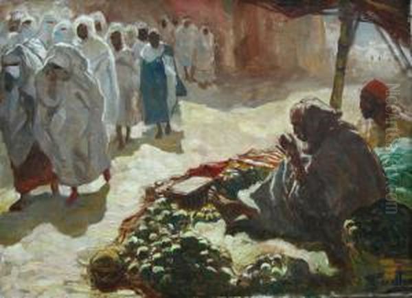 Marokkaans Markttafereel - Scene D'un Marche Marocain. - view 1