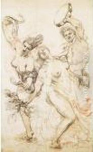 Projet De Decor Pour Le Foyer De La Danse A L'opera Garnier,paris by Gustave Clarence Rodolphe Boulanger