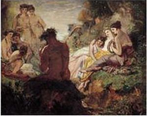 Nymphes Ecoutant Pan by Louis Boulanger
