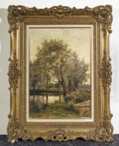 Baume Am Teich. by Auguste Boulard