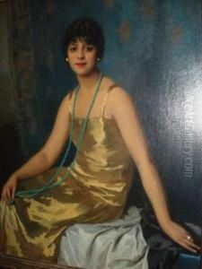 Elegante Au Collier De Perles by Cyprien Boulet