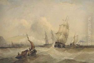 The crowded Channel off Dover by Charles Bentley