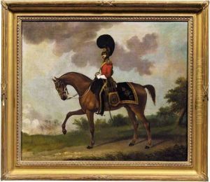 Portrait Of An Officer Of The 7th Light Dragoon Guards On His Charger