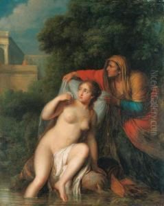 David And Bathsheba by Michel-Honore Bounieu