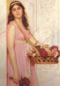 Girl with Rose Basket by George Lawrence Bulleid