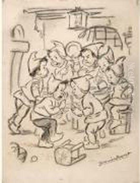 La Dispute Des Nains. - view 1