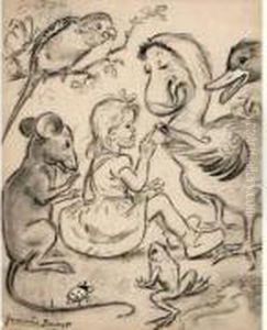 Alice Entouree D'animaux. by Germaine Bouret