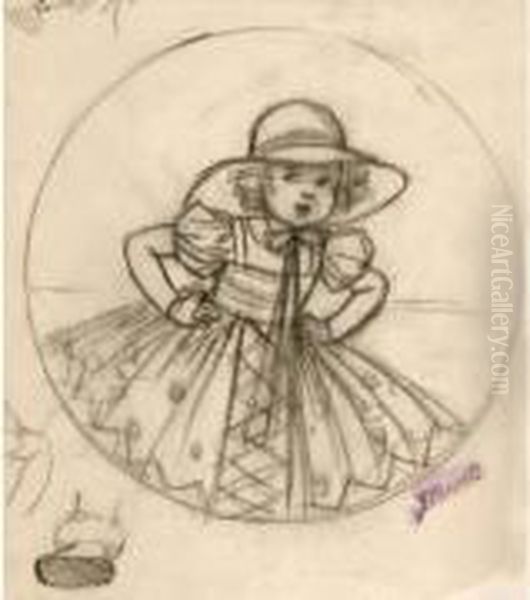 Fillette Au Chapeau. - view 1
