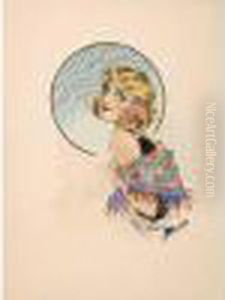 Jeune Femme Au Chale. by Germaine Bouret