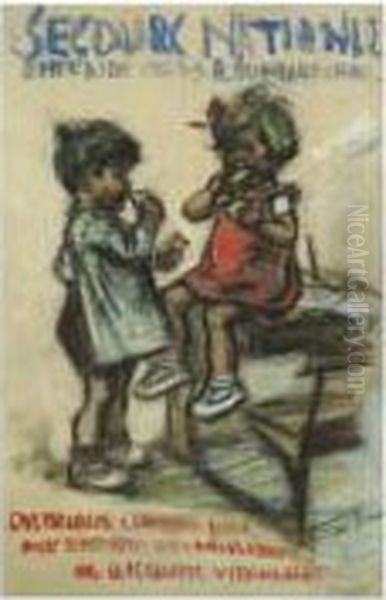 Secours National. Entr'aide
D'hiver Du Marechal. Distribution Chaque Jour Aux Enfants De Milliers De
Biscuits Vitamines. - view 1
