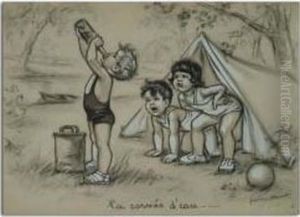 "la Corvee D'eau...". by Germaine Bouret