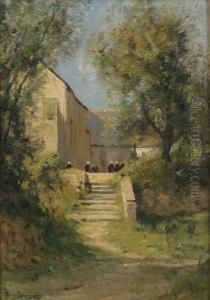 Parklandskap by Eugene Bourgeois