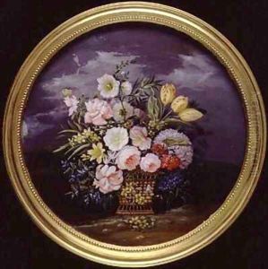 Flowers in an Open Landscape by Leopold Brunner, Snr.