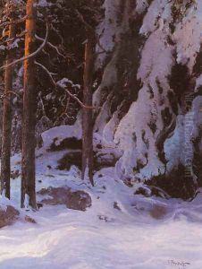 A Snow Covered Forest by Carl Brandt