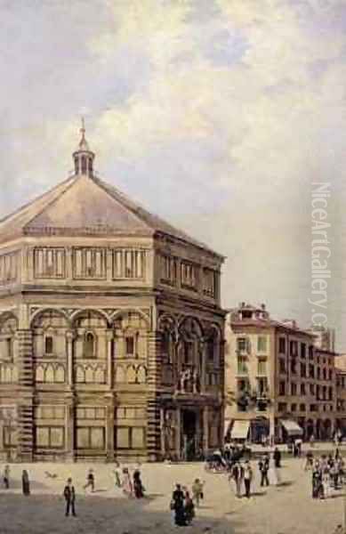 A View of the Baptistry in Florence - view 1
