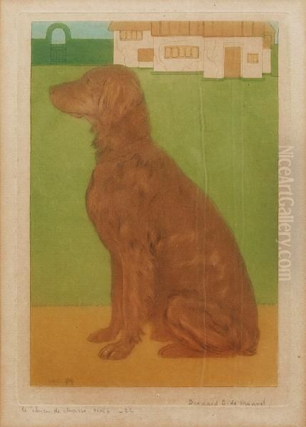 Le Chien De Chasse, A Seated Gun Dog - view 1
