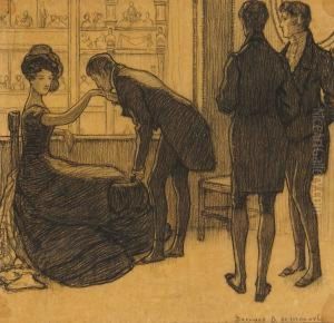 Elegante A Lopera by Bernard Boutet De Monvel