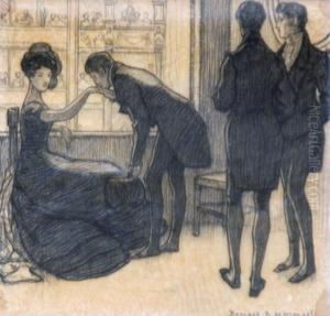 Elegante A L'opera by Bernard Boutet De Monvel